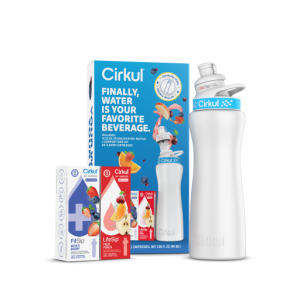 Cirkul 22oz. White Stainless Steel Bottle Starter Kit