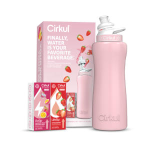 Cirkul 32oz. Blush Pink Stainless Steel Bottle Starter Kit